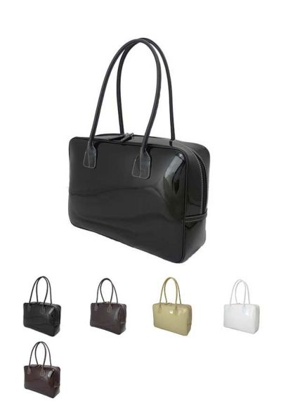 セレブボストンボストンバッグ レディース エナメル【濱野皮革工藝