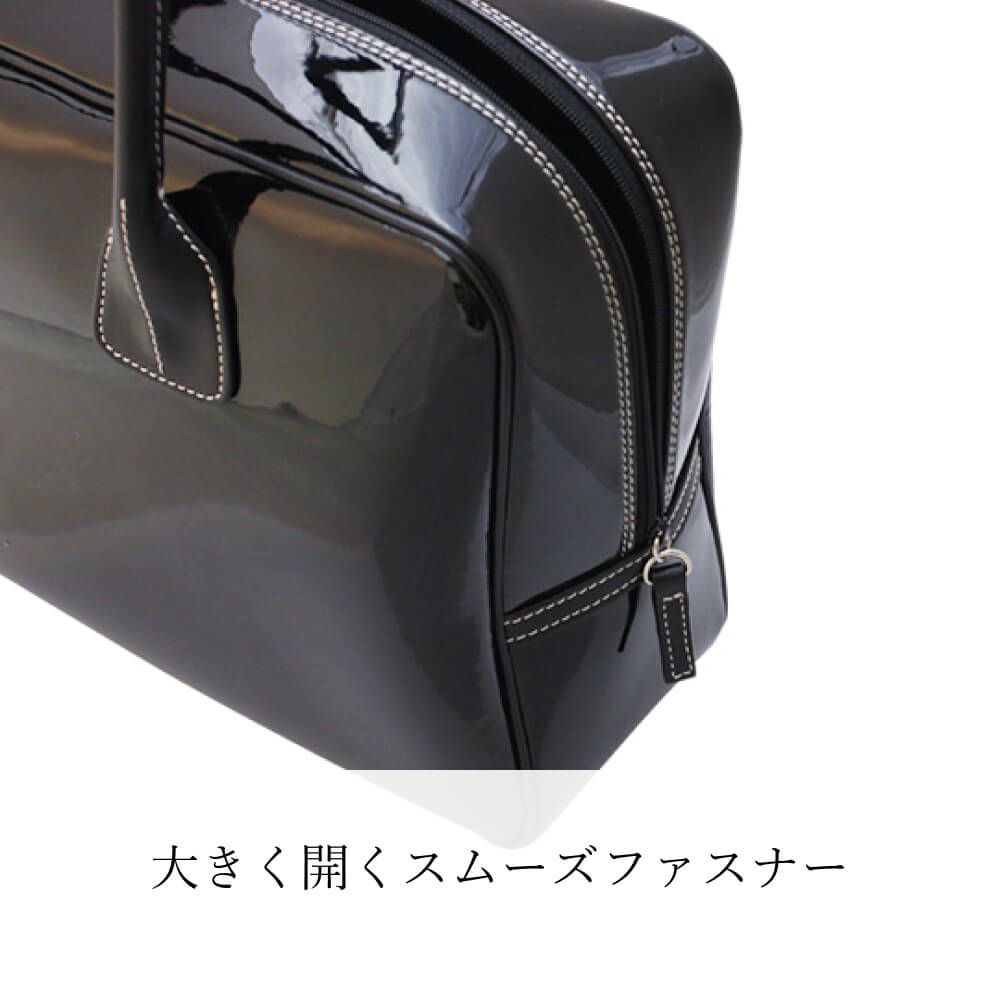 セレブボストンボストンバッグ レディース エナメル【濱野皮革工藝