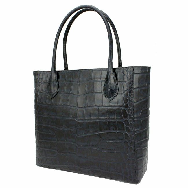 クロコ スクエアトートA4収納 トートバッグ レディース【濱野皮革工藝