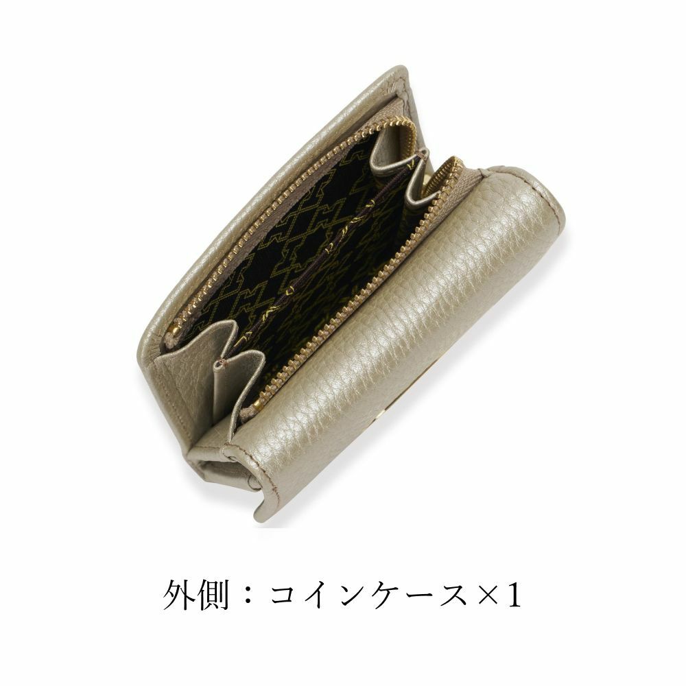 フィオーレ ミニウォレット三つ折り財布【濱野皮革工藝 HAMANO