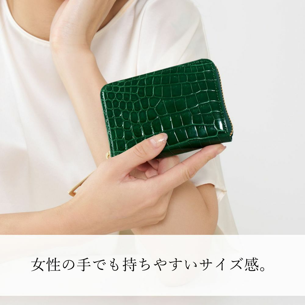クロコダイルウォレットミニウォレット 財布【濱野皮革工藝